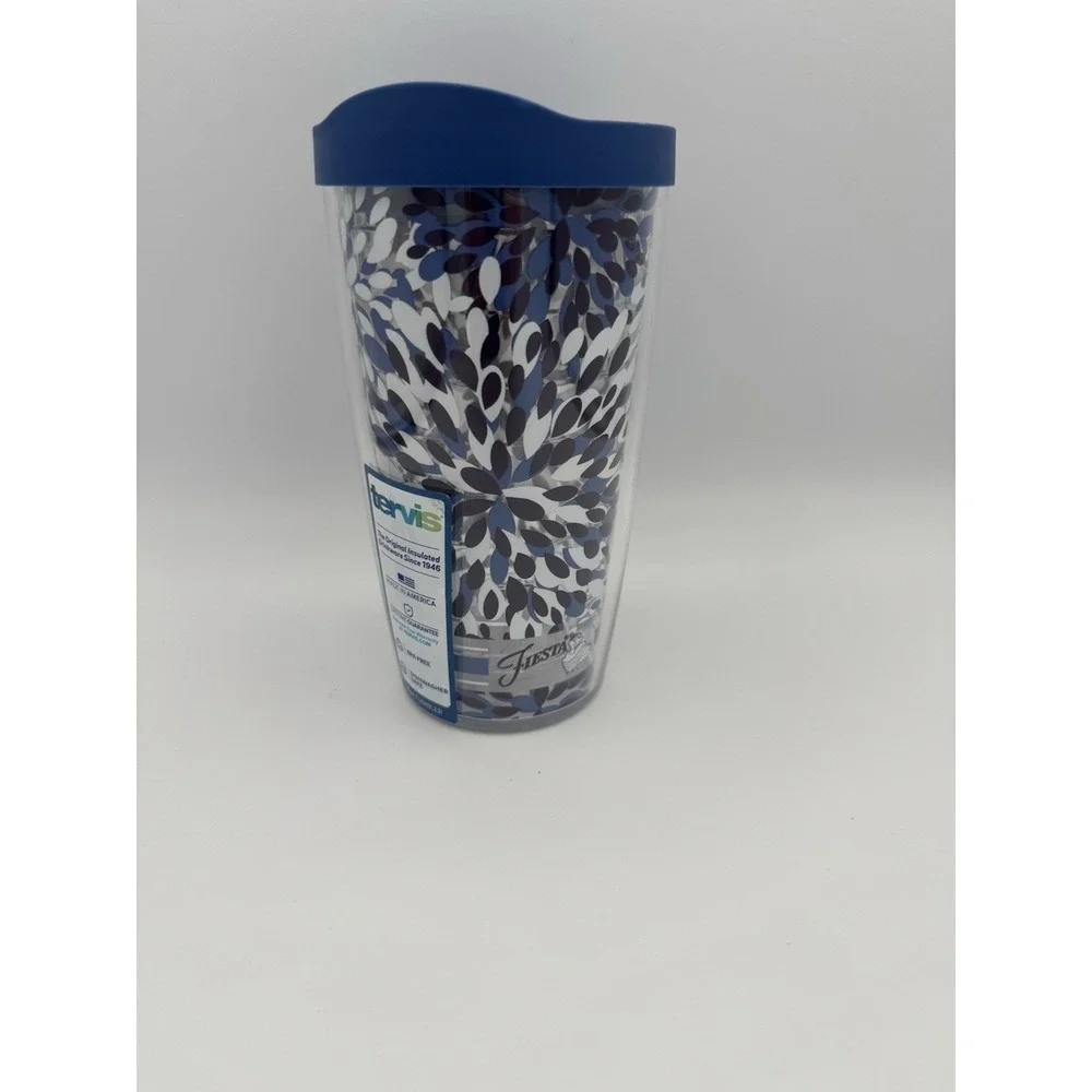 TERVIS‎ Tumbler FIESTA Lapis Calypso Blue 16oz Navy With Lid